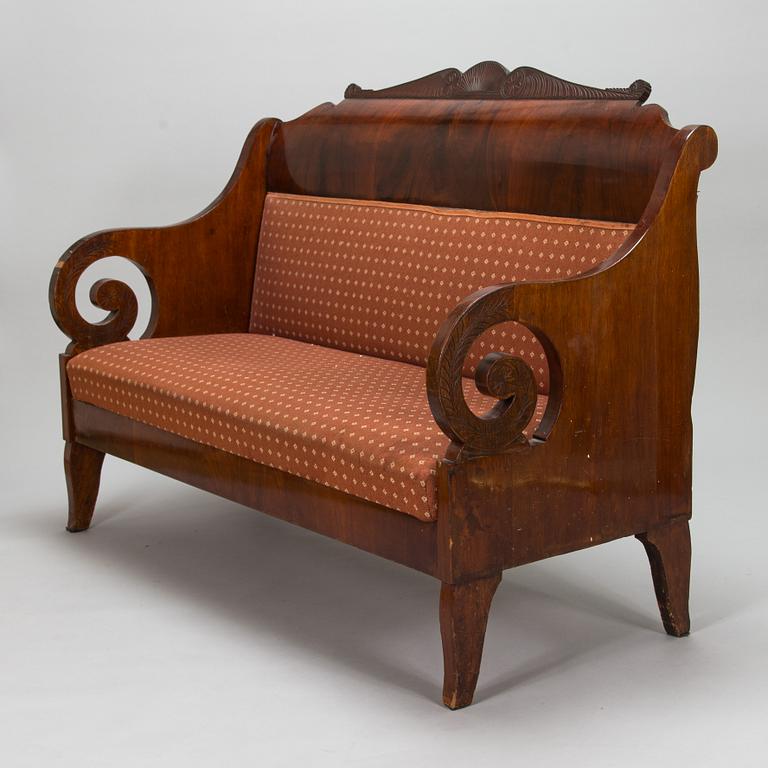 A mid-19th century Biedermeier sofa.