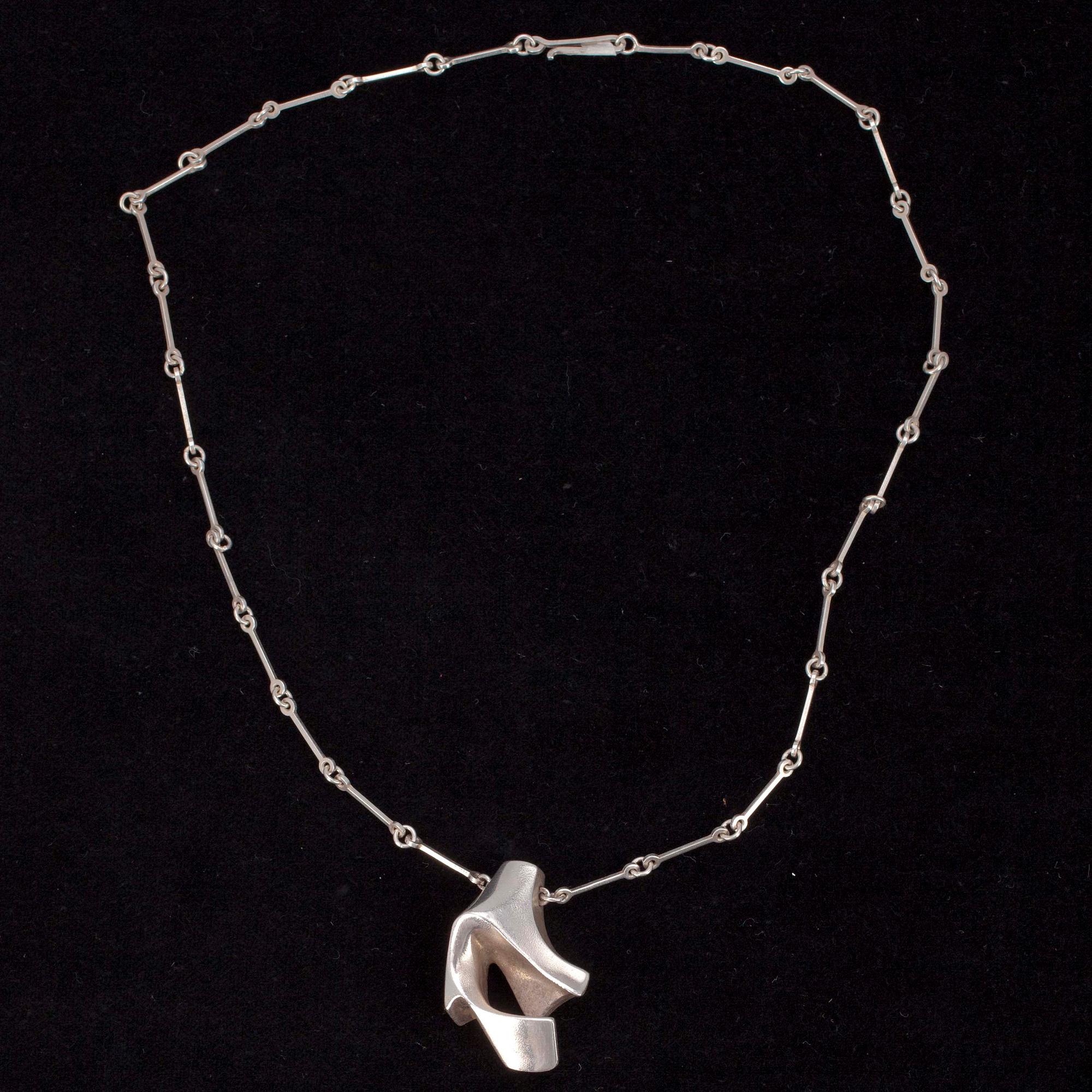 HÄNGE SAMT KED, silver, Björn Weckstrm, Lapponia 1975. Tot. vikt ca 20,4 gr.