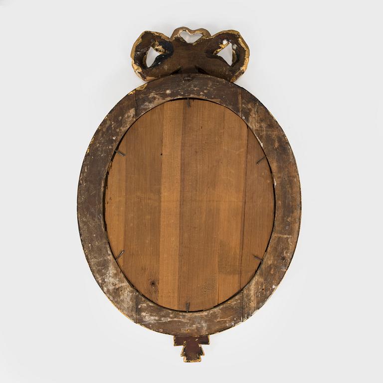 A Swedish Gustavian mirror wall lamp, late 18th century.