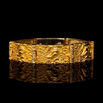 A BJÖRN WECKSTRÖM BRACELET, "Velvet clouds", 14K gold. Lapponia 1972.