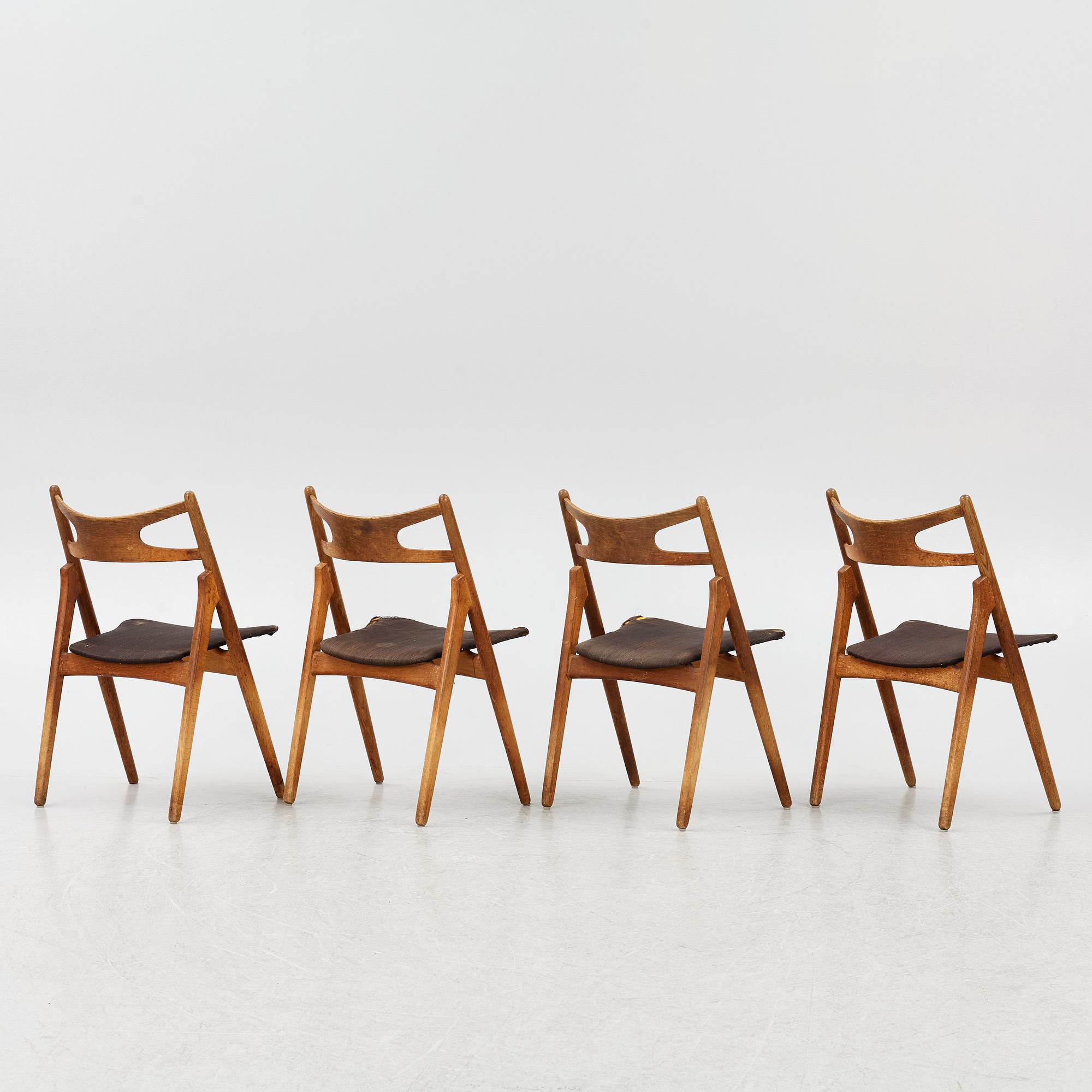 Hans J. Wegner, four model CH-29 chairs Carl Hansen & Søn, mid-20th century.