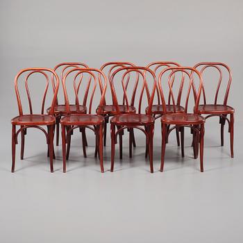 STOLAR, 8 st, Thonet-typ, 1900-talets andra hälft.