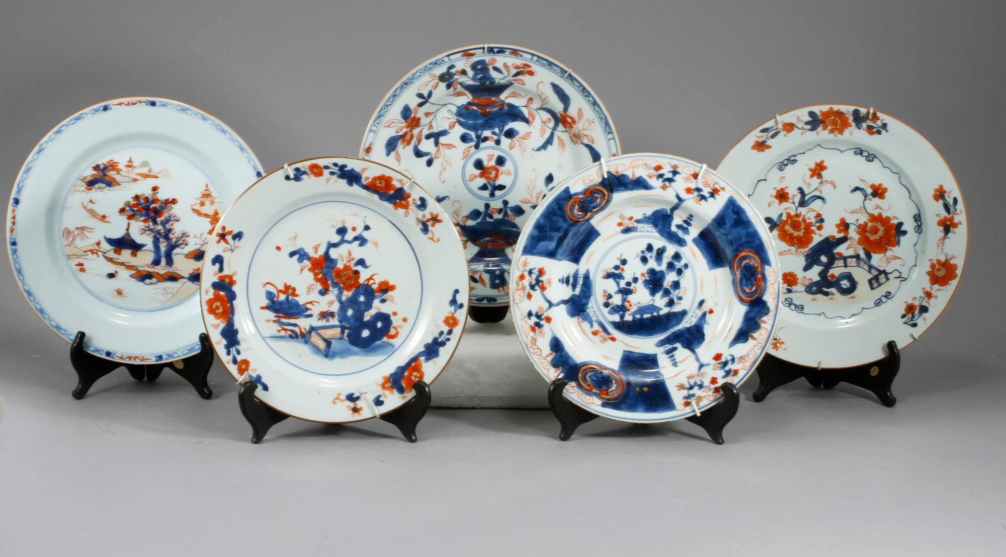 TALLRIKAR, 12 st, porslin, Kina, 1700-tal.