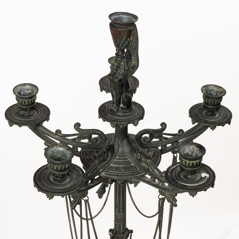 A pair of candelabras, late 19th century.