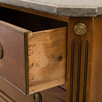 A late Gustavian style commode, late 19th century.