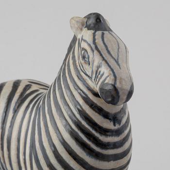 Lisa Larson, figurin, stengods, "Zebra", ur serien "Stora Zoo", Gustavsberg.