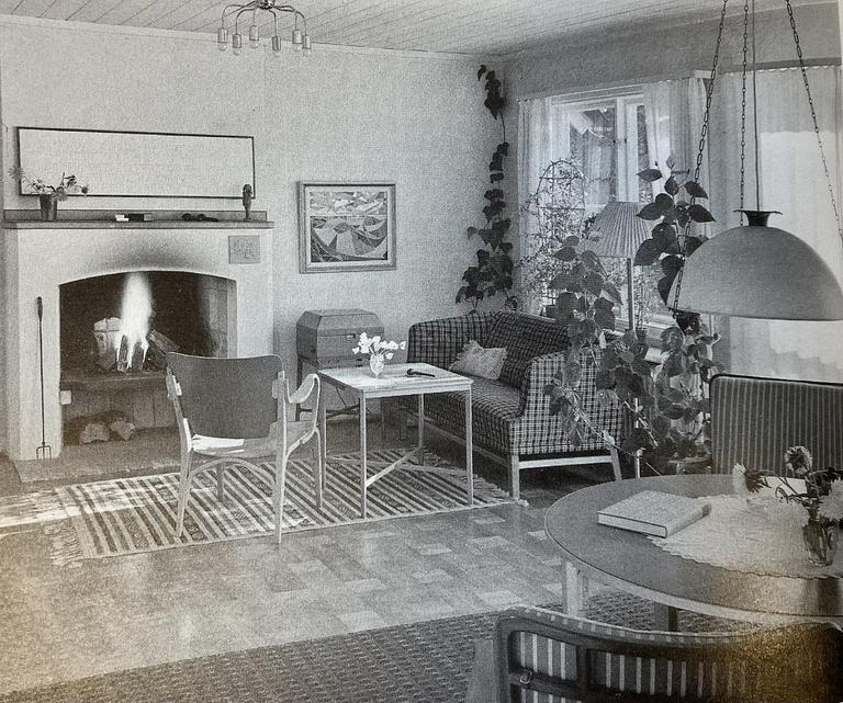 soffa, "NK Hantverk", Nordiska Kompaniet, 1940-tal. Proveniens Carl-Axel Acking.