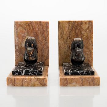 Bookends, a pair, 20th century.
