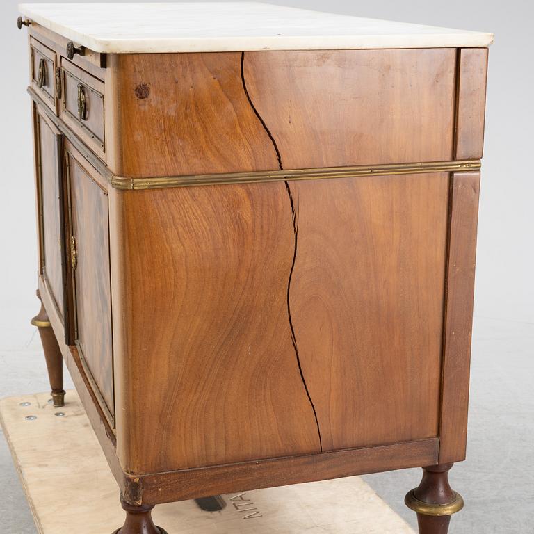 A Gustavian style cupboard, late 19th Century.