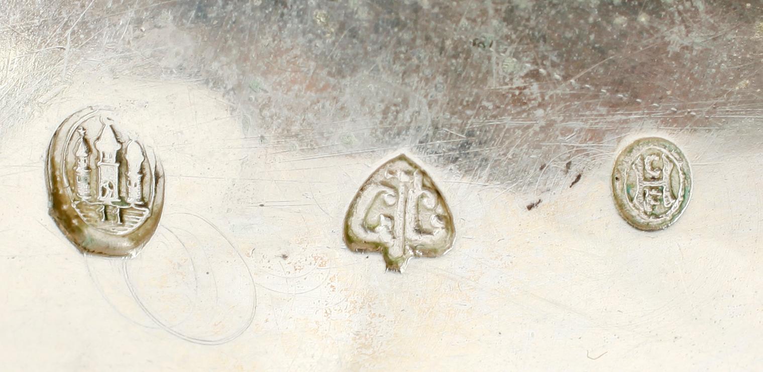 SÅSSKÅL, silver, 1911, Danmark. Vikt ca 373 g.