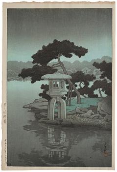 1356. Kawase Bunjiro Hasui, Moon over Kiyosumi Garden (Tsuki no Kiyosumien).