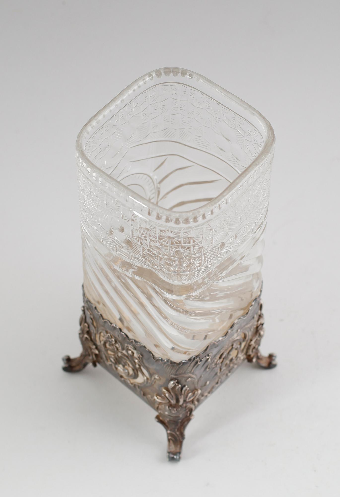 VAS, silver och glas, tidigt 1900-tal.