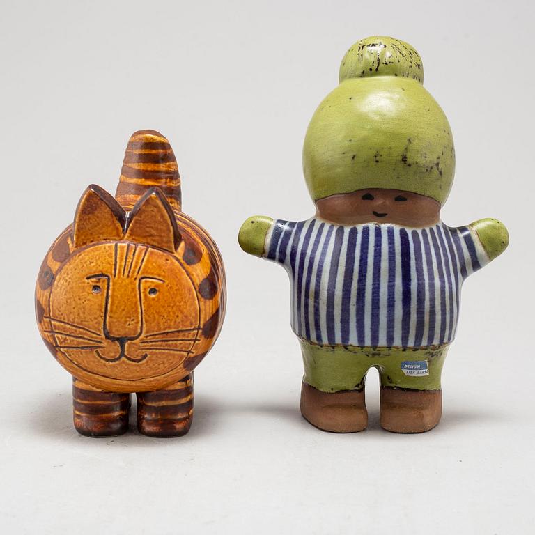 LISA LARSON, two stoneware figurines from Gustavsberg.