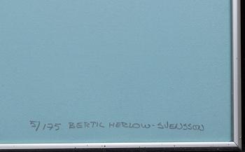 BERTIL HERLOW SVENSSON, färglitografier, 4 st, signerade och numrerade 5/175.