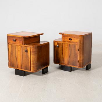 Sängbord, ett par, Art Deco 1900-talets första hälft.
