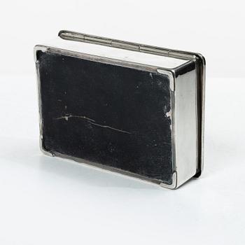 C.G. Hallberg, Tobaksskrin, silver, Stockholm 1954.