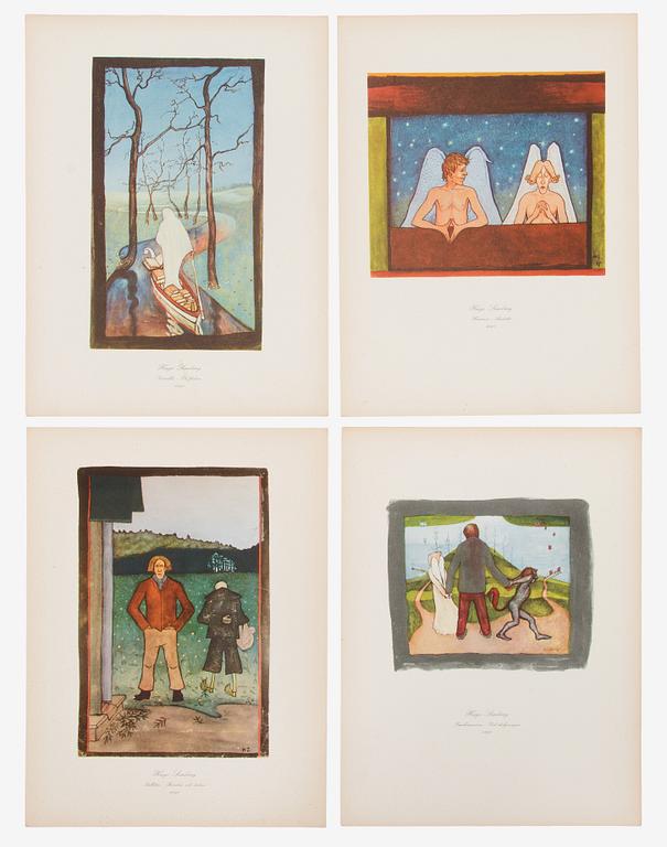 Hugo Simberg, "Akvarelleja-Akvareller", 20 kpl ofsett -painokuvia, WSOY Porvoo 1958.