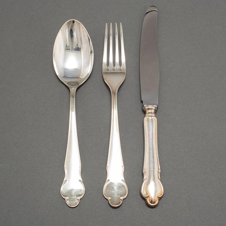 LINUS HOLST, bestick, 18 st, silver. "Disa", Mema. Bl a Lidköping 1991.