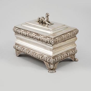 SKRIN, silver, oidentifierade stämplar, 1800-tal, vikt ca 515 gram.