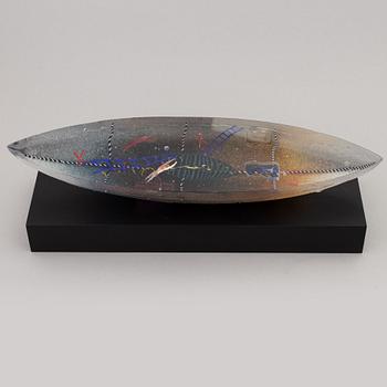 Bertil Vallien, a signed glass sculpture. Unique, Kosta Boda.