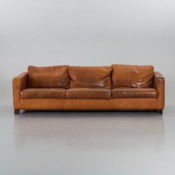 A MOLINARI LEATHER SOFA, end of 20th century.