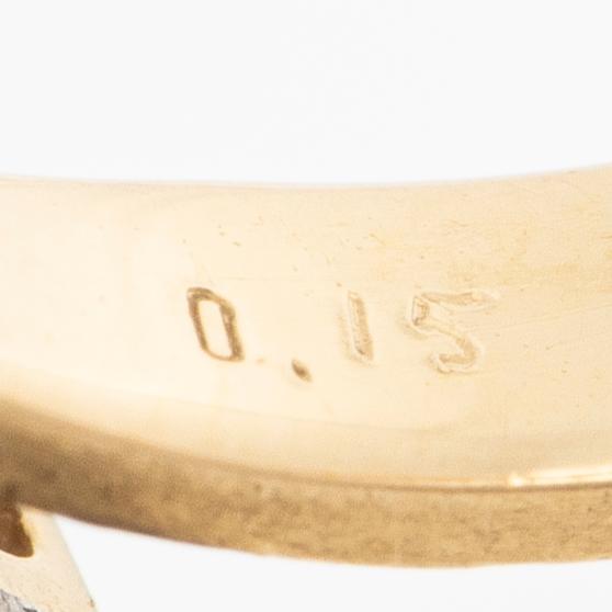 Björn Weckström, Ring, "Diamantstad", 18K guld med briljantslipade diamanter, Lapponia 1975.