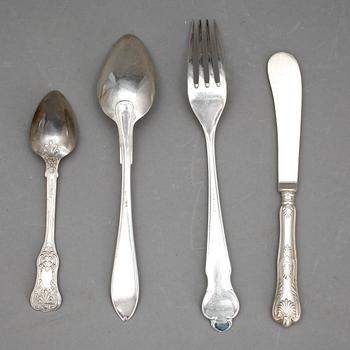 PARTI BESTICK, 27 delar, silver, vikt ca 960 gram. Bl a GAB, Stockholm 1917.