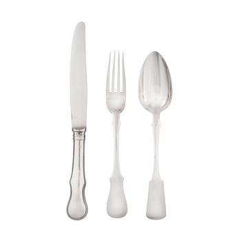 302. A SET OF RUSSIAN CUTLERY, 12+12+11.