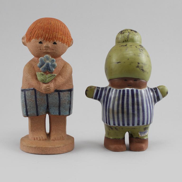 FIGURINER, 2 st, stengods, Lisa Larson, Gustavsberg, 1900-talets andra hälft.
