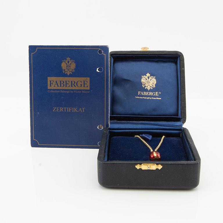 Fabergé hänge 18K guld och emalj, numrerad 167/1000 tillverkad av Victor Mayer.