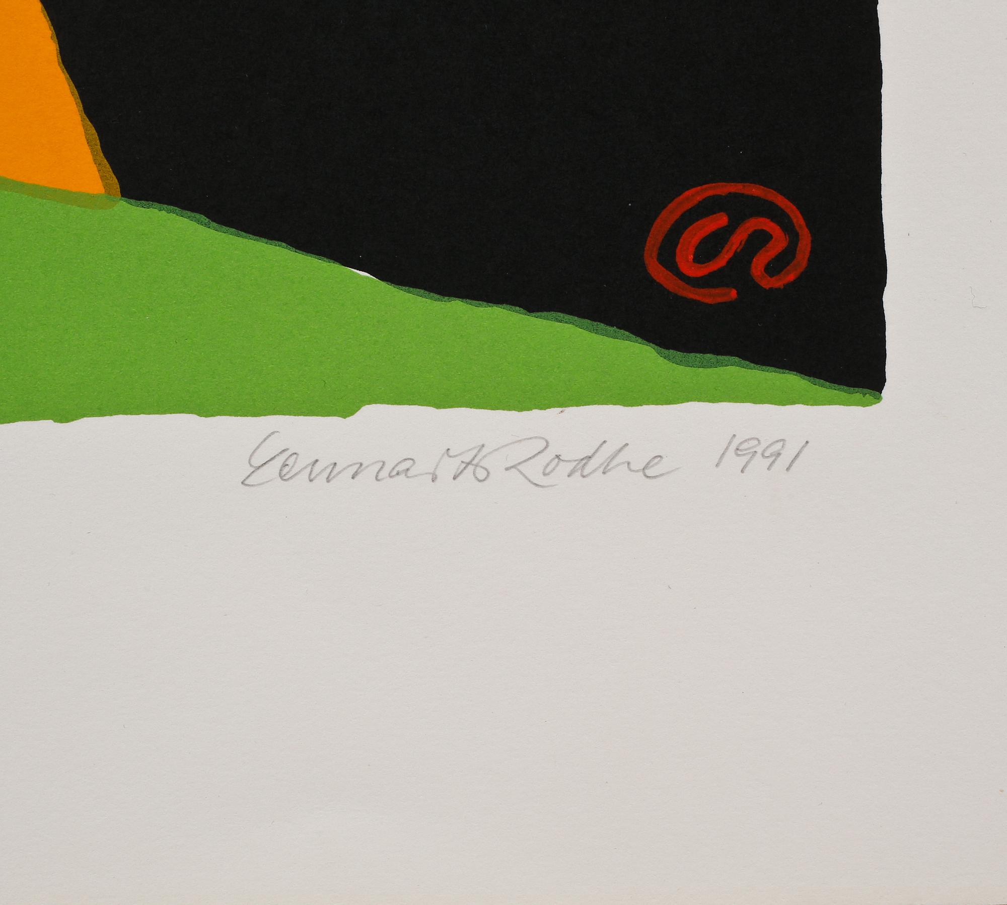LENNART RODHE, färgseriegrafi, signerad, numrerad 43/50 och daterad 1991.