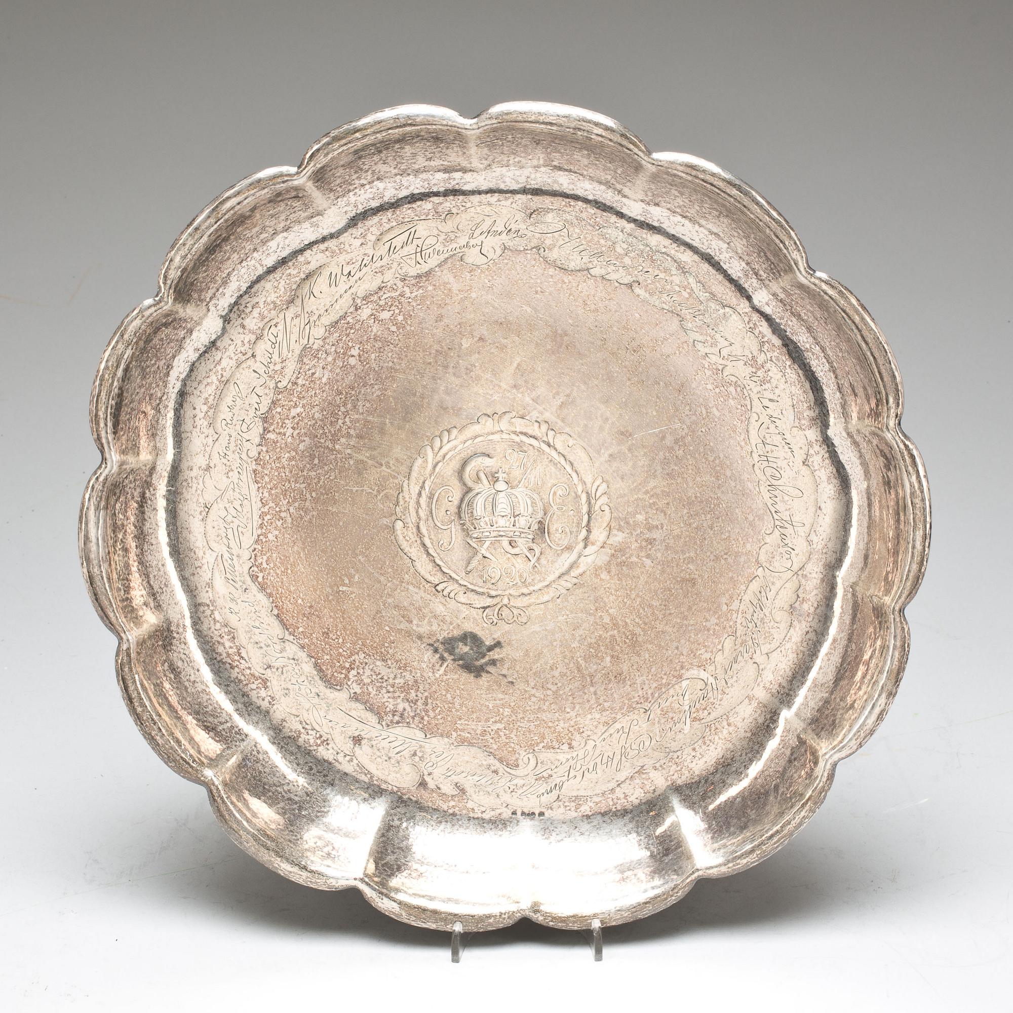 FAT, silver. Ragnar Lundmark, 1920,  Göteborg . Vikt ca 926g.