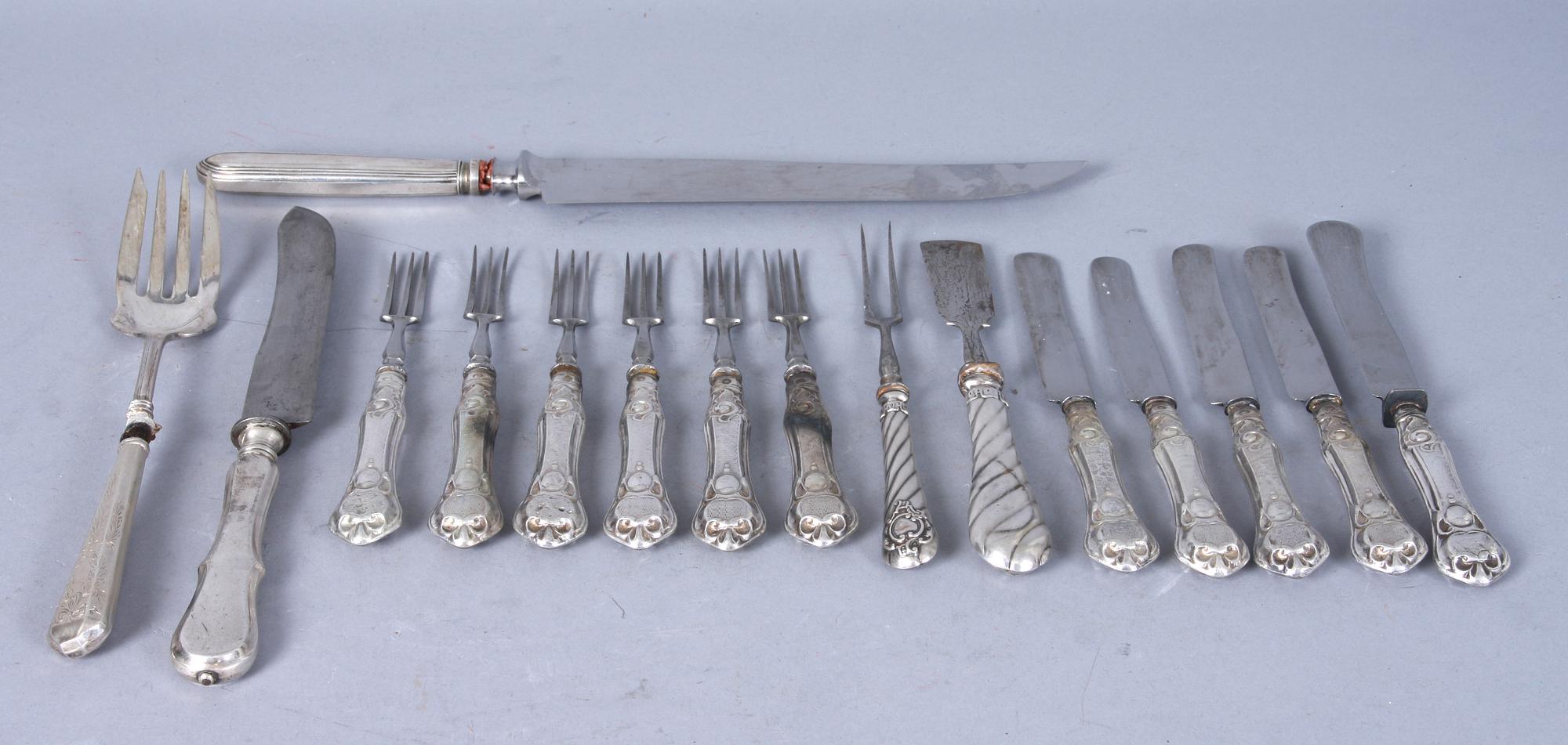 PARTI SILVERBESTICK, 17 st, bl a Sverige, 1813.