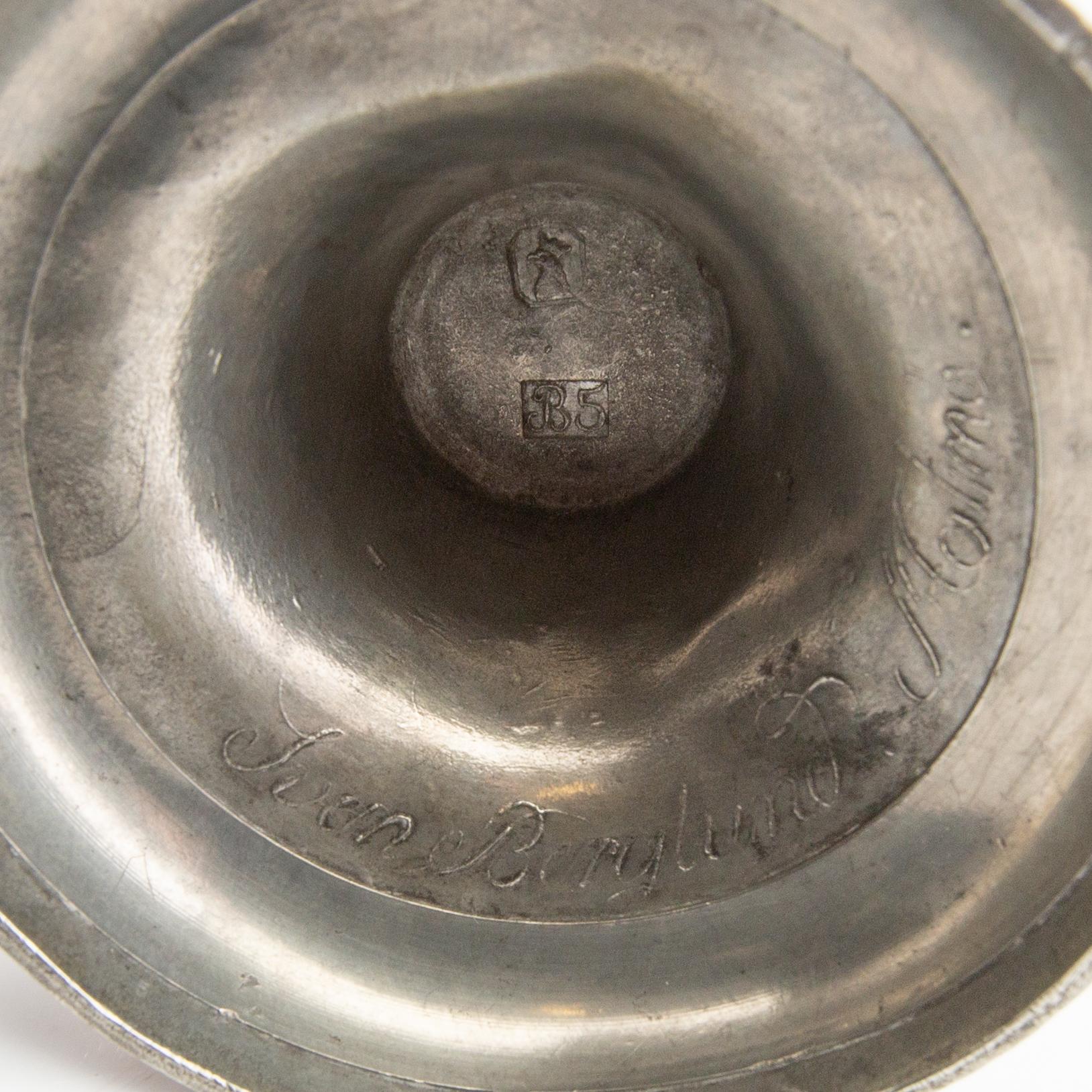 Ljusstakar, ett par, Sven Berglund, Malmö, 1856.