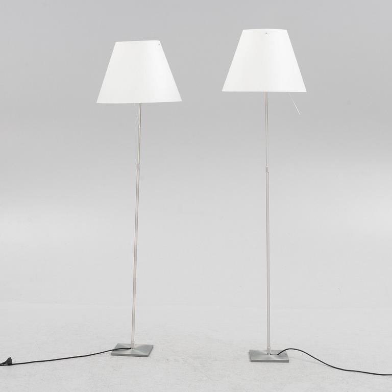 Paolo Rizzatto, floor lamps a pair, "Constanza", Luceplan. designed in 1986.