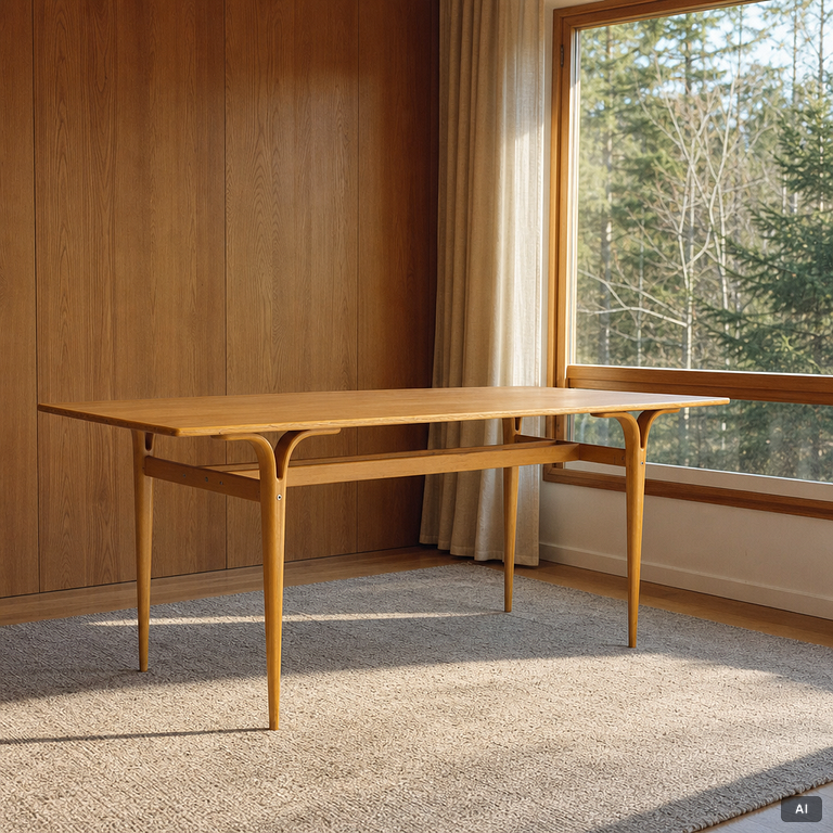 Bruno Mathsson, a table, Firma Karl Mathsson, Värnamo, 1961.
