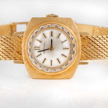 DAMARMBANDSUR, Certina, 18K guld, vikt 26g.