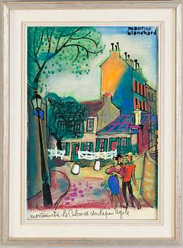 Maurice Blanchard · MAURICE BLANCHARD, blandteknik, signerad.