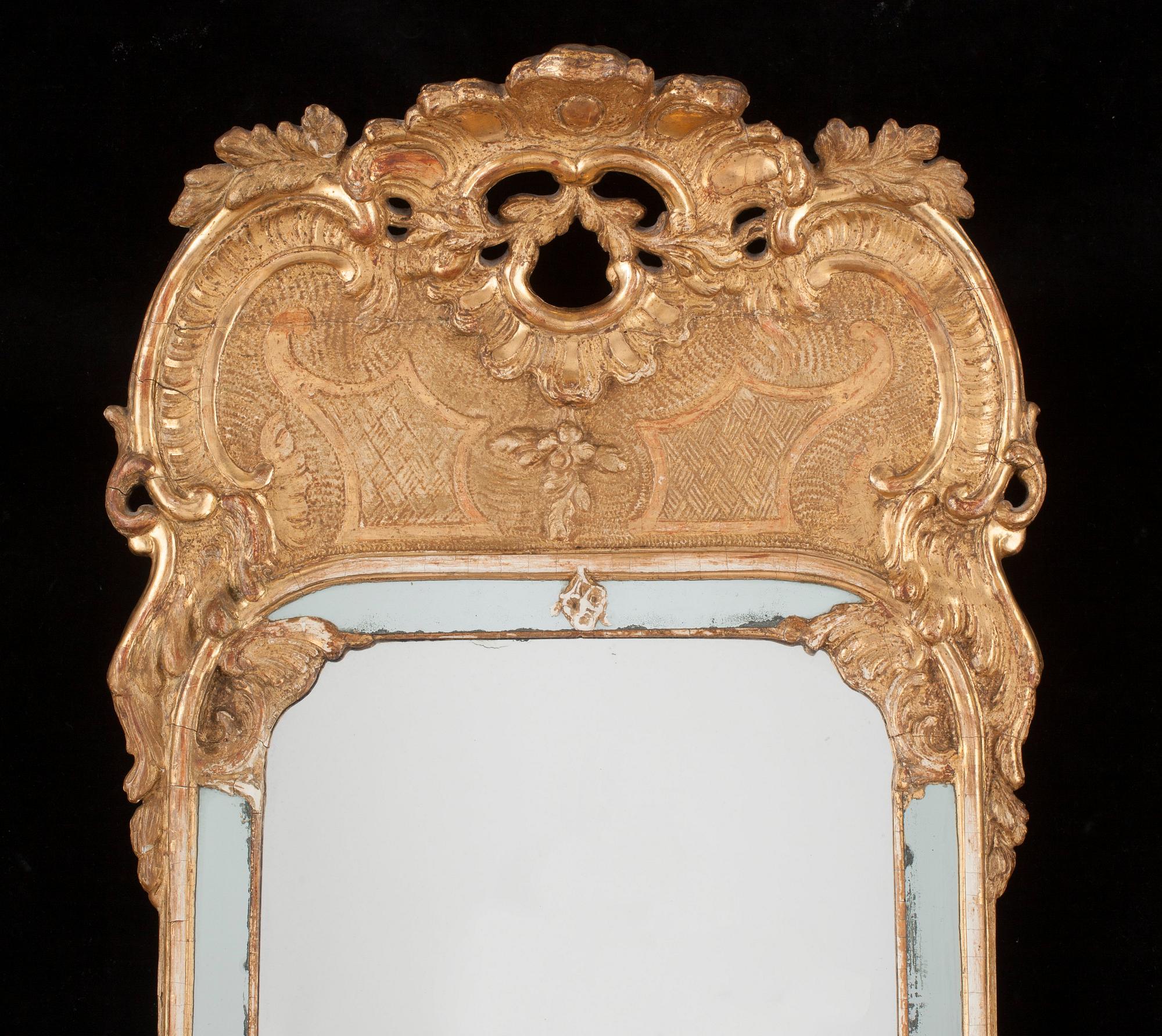 SPEGEL. Stockholmsarbete, 1700-talets mitt. Tidig rokoko.