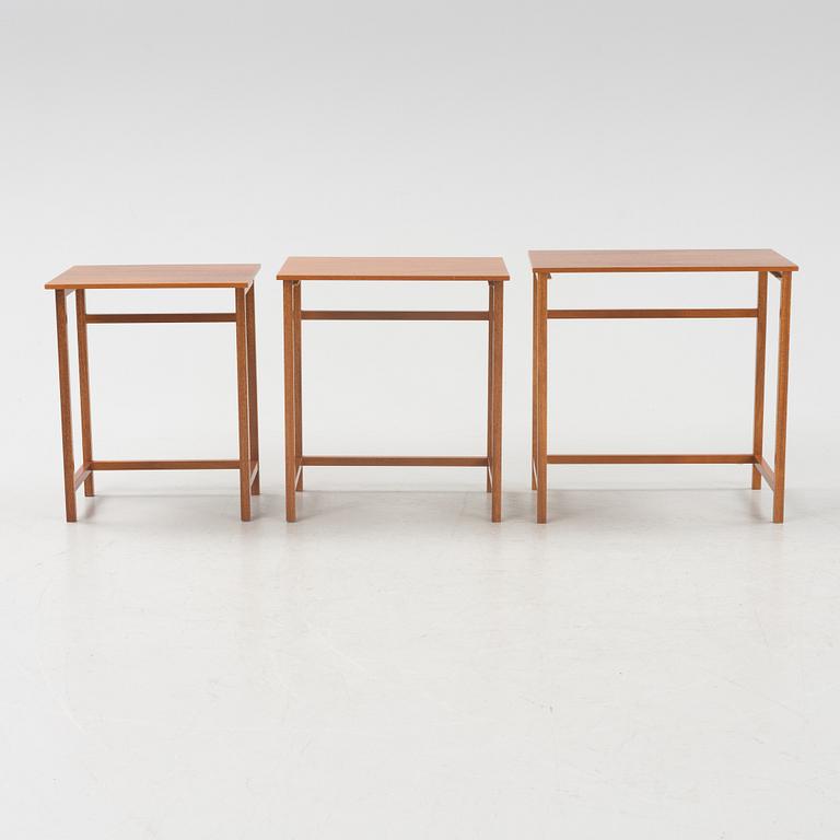 a model '618' mahogany nesting table by Josef Frank for Firma Svenskt Tenn.