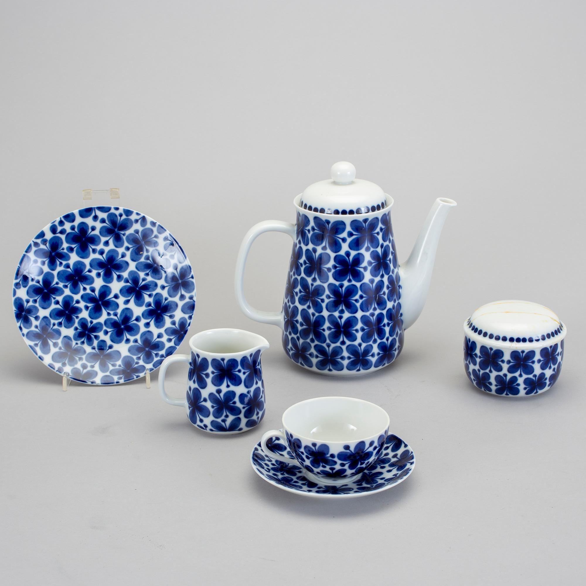KAFFESERVIS, 26 delar, "Mon Amie", Marianne Westman, Rörstrand, 1900-talets andra hälft.