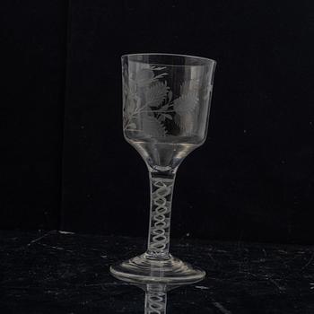 An Anglo-Irish 18th century wine glass.