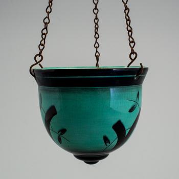 A hanging flower pot by Ilse Claesson of the "V series" for Rörstrand, 1930´s.