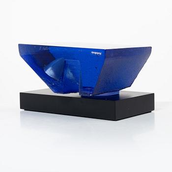 Bertil Vallien, a limited edition glass sculpture Kosta Boda, Sweden, signed.