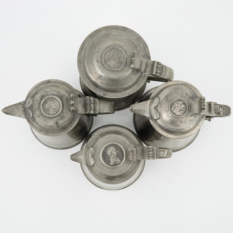 Stop, 4st, tenn, bla Per Fredrik Wigholm, Arboga 1845 eller 1847.