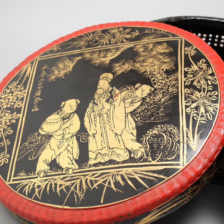 A Chinese food basket, 20th Century.