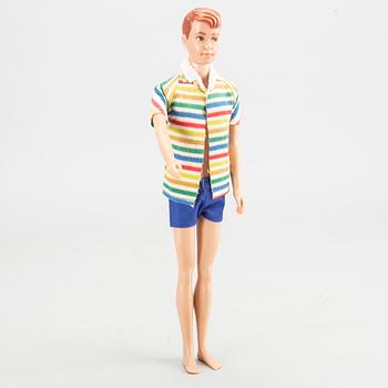 BARBIEDOCKOR, 5 st, Mattel, kläder och kartonger medföljer. 1960-tal.