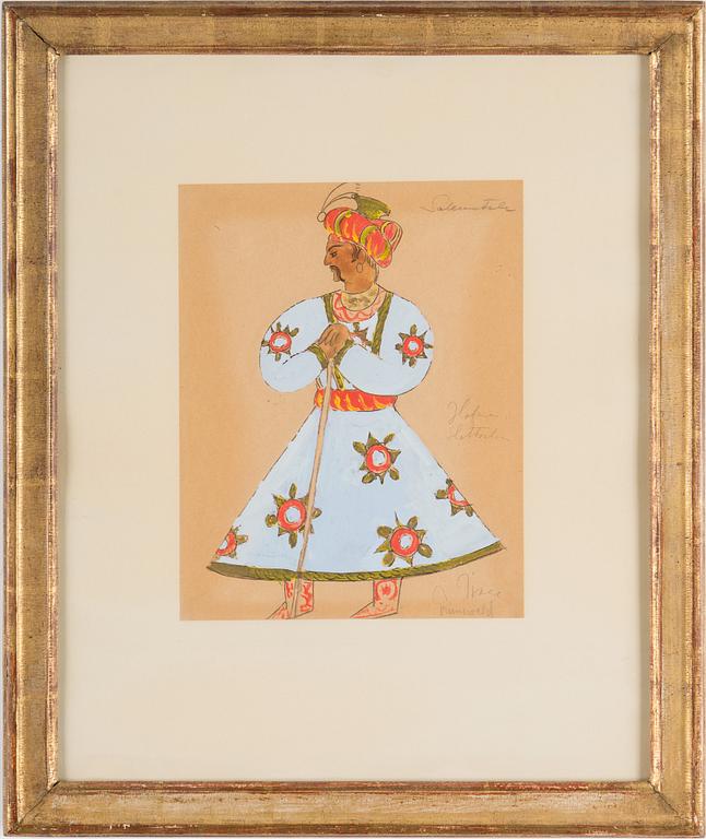 ISAAC GRÜNEWALD, gouache, signed.