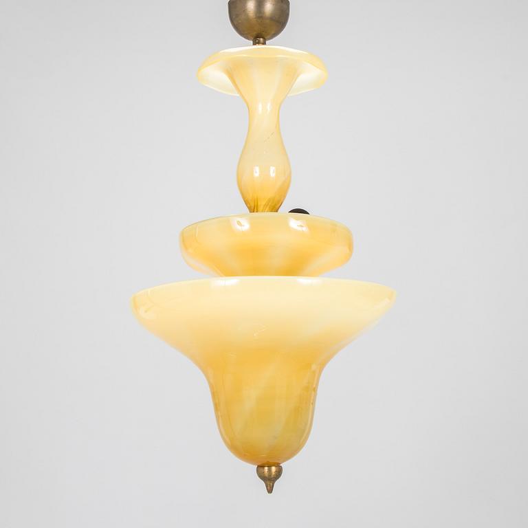 Paavo Tynell och Gunnel Nyman, taklampa, Köklax Glasbruk,  / Taito  1930-tal.