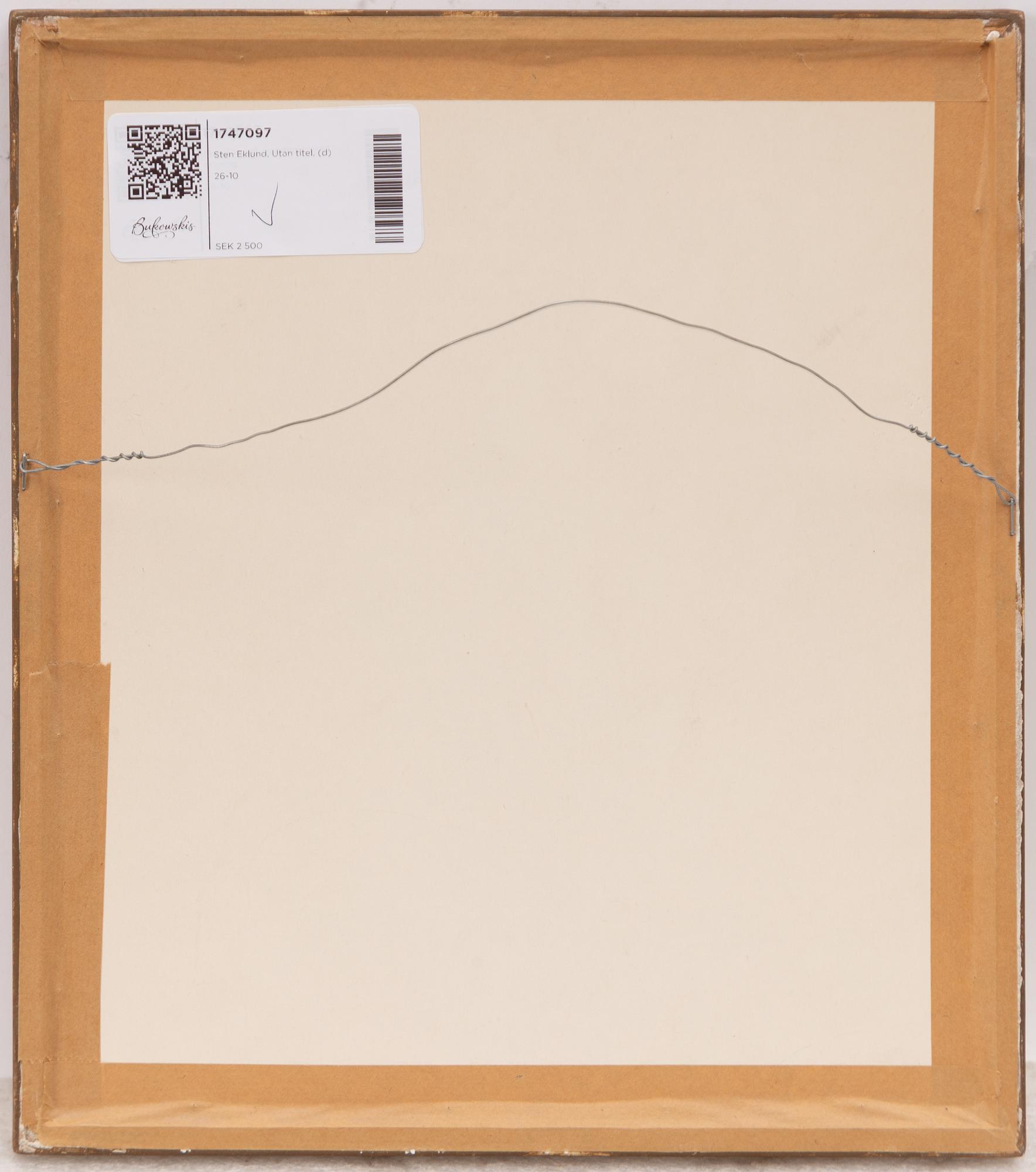 Sten Eklund, Untitled.
